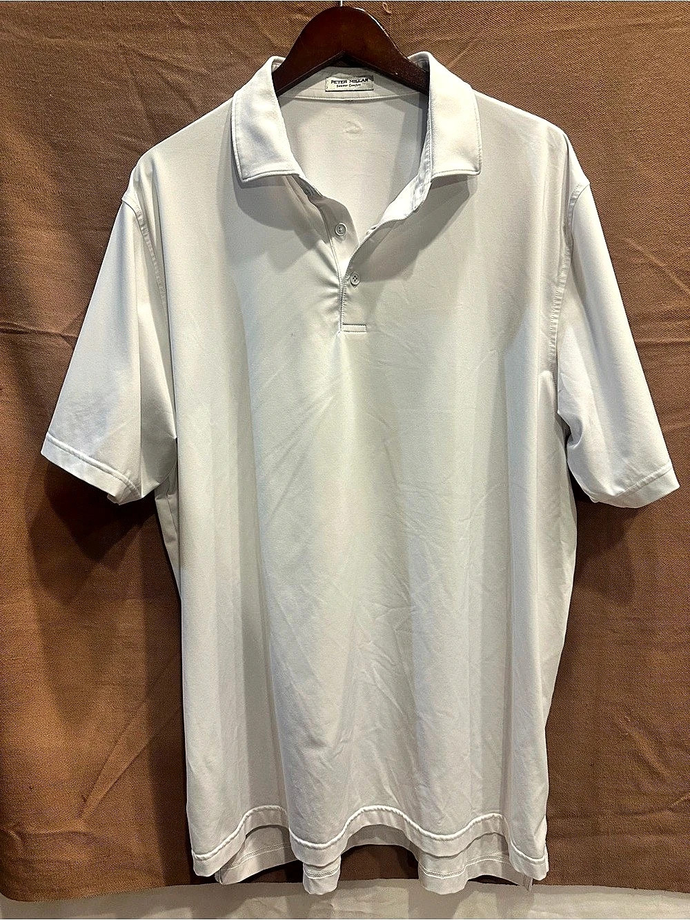 Peter Millar Summer Comfort Men's White Polo Like New, XXL